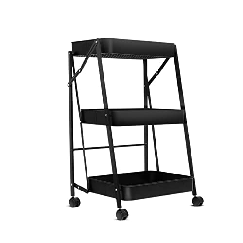 Küchen Organizer Küchenregal Lagerregal Mehrschichtiger Standwagen Gemüsekorb Faltbares for Kleinigkeiten for den Innenbereich Lagerregal von ADERFETBI