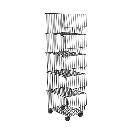 Küchen Organizer Mehrschichtiges Lagerregal mit Rädern Küche Abnehmbarer Wagenregal Trolley Obst- und Gemüselagerregal Lagerregal(5layer) von ADERFETBI