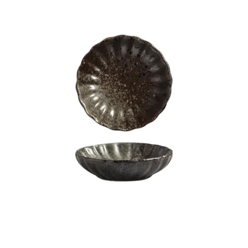 Platten Chinesische Mini Gewürz Tauchschale Keramik Runde Kleine Schüssel Haushalt Geschirr Zubehör Dessertteller(A) von ADERFETBI