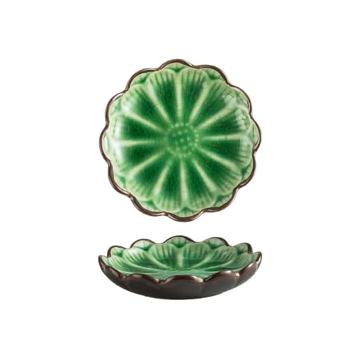 Platten Chinesische Snack Snack Untertasse Keramik Sojasauce Essig Tauchschale Geeignet für Snacks, Vorspeisen, Zuhause, Party, Restaurants Dessertteller(F) von ADERFETBI
