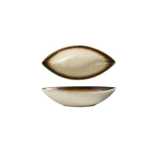 Platten Home Restaurant Retro Geschirr Obstsalat Teller Keramik Snackboard Sojasauce Teller Dessertteller (D) von ADERFETBI