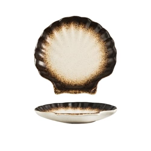 Platten Keramikschale Haushalts Gebäckgericht Chinesische Süßigkeitenschüssel Retro Tauchschüssel Dessertteller(F) von ADERFETBI