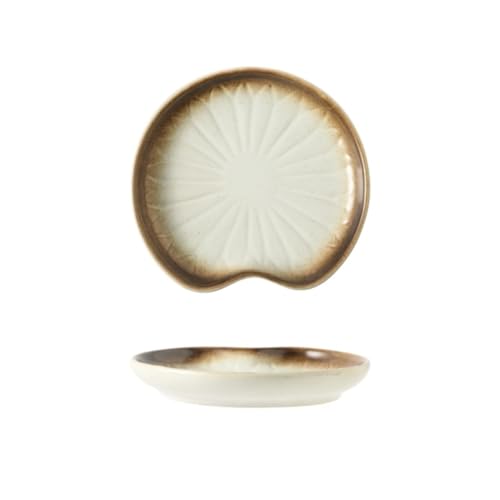 Platten Lotusblatt-Platte Keramik kalte Platte Restaurant Snacks Kalte Teller Ideal für Partys und Unterhaltung Dessertteller(B) von ADERFETBI