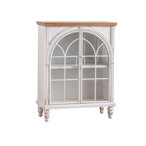 Sideboard Einfache Weiße Bogenaufbewahrung Eingangsschrank Wohn-Esszimmer Seitenschrank Küchenschrank Küchenschrank Küchenschrank(S:80CMX36CMX104CM) von ADERFETBI