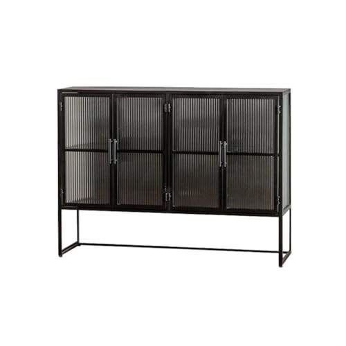 Sideboard Einfache Wohnzimmer Glas Schrank Foyer Eingang Schrank Haus Eisen Küche Kommode Küchenschrank (M:120CMX38.5CMX90.5CM) von ADERFETBI