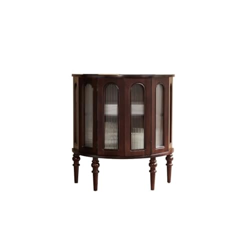 Sideboard Holz Retro Kommode Küche Kommode Wohnzimmer Weinschrank Vitrine Schrank Küchenschrank von ADERFETBI