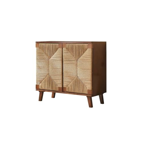 Sideboard Nordic Holz Rattan Esstisch Kommode Einfache Lagerung Schrank Wohnzimmer Veranda Rack Küchenschrank von ADERFETBI