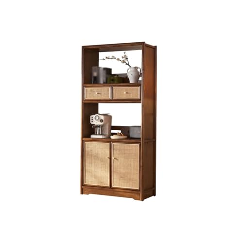 Sideboard Restaurant Kommode Doppeltür mit Schubladenregal Home Küche Geschirr Lagerung Hochschrank Weinschrank Küchenschrank von ADERFETBI