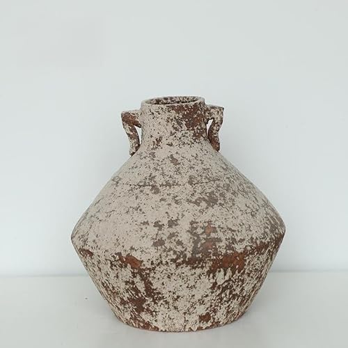 Vase im Retro-Stil, Keramik-Vase, chinesischer Stil, getrocknete Blume, Zen, Heimdekoration, Blumenvase (B) von ADERFETBI