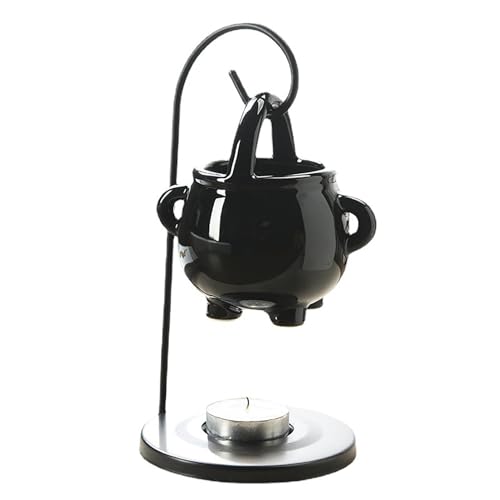 ADERN Hexenkessel Duftlampe Für Ätherische Öle | Hängender Hexenkessel Topf Ölbrenner | 1/2 Stück Kesselwachswärmer Diffusor Für Ätherische Öle | Kessel-Halloween-Dekor, Kessel-Diffusor von ADERN