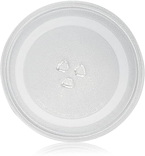ADERTOS Mikrowellenteller 24.5cm Mikrowelle Glasteller mit 3 Fixierern Ersatzteller Mikrowelle Drehteller Glasteller Drehteller Glasplatte für Mikrowellen Mikrowellenher von ADERTOS
