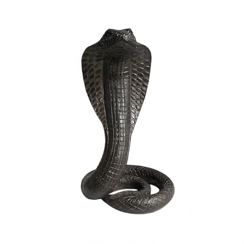 ADESUGATA Cobra Statue aus Kunstharz, Tier-Desktop-Dekoration, perfekt für Ihr Zuhause oder Büro (schwarz) von ADESUGATA