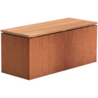 Adezz Sitzbank Sockel mit Sitz Corten-Stahl Hartholz Gartenbank Sitzfläche 100x40x43 cm Adezz Sitzbank Sockel mit Sitz Corten-Stahl Hartholz Gartenbank Sitzfläche 100x40x43 cm von ADEZZ