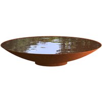 Adezz - Wasserschale rund Corten-Stahl Rost braun/orange Wasserspiel verschiedene Größen 150x31 cm von ADEZZ
