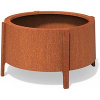 Dipott Pflanzgefäß Botan rund aus Corten-Stahl Pflanzkübel ø 100 cm von ADEZZ