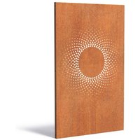 Paneel Abstract CPA2.1 Cortenstahl 110x180cm Gartenpaneel Sichtschutz Paneel Deko Wand - Adezz von ADEZZ