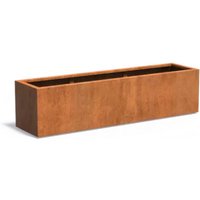 Pflanzgefäß Carrez Standard Rechteck aus Corten-Stahl Pflanzkübel Größe 200x50x50 cm - Adezz von ADEZZ