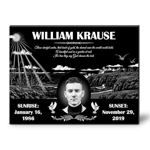 ADFSTONE Memorial Stones Granitplatte Grabschmuck Wetterfest,Grabstein,Schiefertafel Gedenktafel Erinnerung Geschenke,maßgeschneiderte Individuell Grabstein Plaque ADFSTONE Memorial Stones Granitplatte Grabschmuck Wetterfest,Grabstein,Schiefertafel Gedenktafel Erinnerung Geschenke,maßgeschneiderte Individuell Grabstein Plaque von ADFSTONE