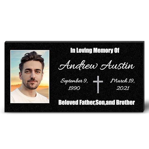 ADFSTONE Memorial Stones Granitplatte Grabschmuck Wetterfest,Grabstein,Schiefertafel Gedenktafel Erinnerung Geschenke,maßgeschneiderte Individuell Grabstein Plaque ADFSTONE Memorial Stones Granitplatte Grabschmuck Wetterfest,Grabstein,Schiefertafel Gedenktafel Erinnerung Geschenke,maßgeschneiderte Individuell Grabstein Plaque von ADFSTONE