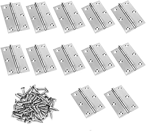 Schrankscharniere, 10 Stück, kleine Türscharniere, perforierte Edelstahl-Türscharniere, Daquan-Schranktür-Loseblatt-Schweißscharniere for Türen und Fenster (Farbe: 1 Stück)(12pcs) von ADFVGG