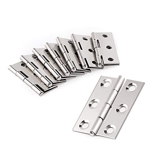 Schrankscharniere, 20 Stück Edelstahl-Türscharniere, 6 Befestigungslöcher, verwendet for Schmuckkästchen, Fenster, Schränke, Möbel, Wartung, Bücherregal, langlebige Haushaltsscharniere Schrankscharniere, 20 Stück Edelstahl-Türscharniere, 6 Befestigungslöcher, verwendet for Schmuckkästchen, Fenster, Schränke, Möbel, Wartung, Bücherregal, langlebige Haushaltsscharniere von ADFVGG