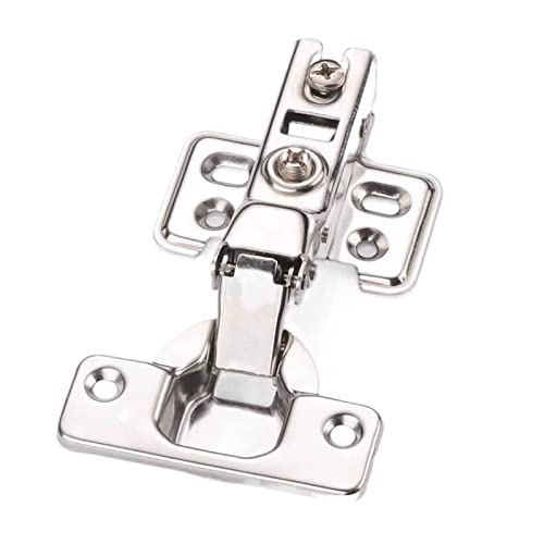 Schrankscharniere, Schwenkscharnier, Türschließer, Küchenschrank-Hardware, Vollauflage, Halbauflage, Einbettung, kein hydraulischer Puffer, 4 x Set (Farbe: 4 X, Größe Scharnier) (4 x von ADFVGG