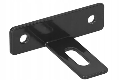 ADGO Befestigungsbügel für Paneelsprossen 75x20x2,5 mm Abstand 55 mm Modulare Zäune Modulare Geländer Befestigungsbügel an Pfosten Verzinktes Blech (SCHWARZ) von ADGO