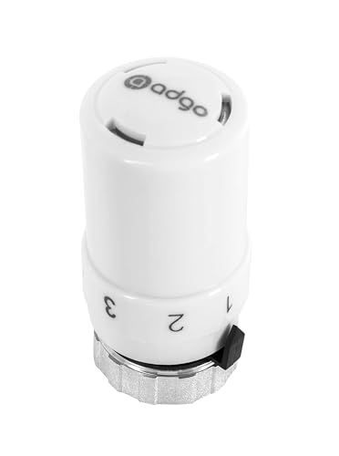 ADGO Heizungsventil Comfort Plus Heizung Thermostatkopf Heizkörper Thermostat Klein Thermostatisches Kühlerventil Heizungsregler Heizsystem Temperaturregelventil Wiess M30 x 1.5mm (6-28°C) (Weiß) von ADGO