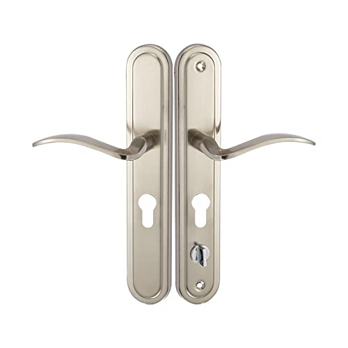 ADGO Irma Außenschwenkgriff Classic Design 68 mm breit x 120 mm lang Griff mit langer Rosette 280 mm hoch, 48 mm breit x 10 mm tief. (Links) von ADGO
