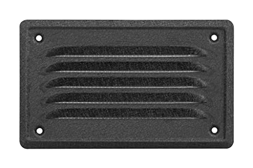 ADGO Lüftungsgitter Stahl 16,5x10 cm Lüftungsgitter mit Insektenschutz - Abluftgitter - Lüftungsabdeckung - Lüftungsgitter kamin - Belüftungsgitter - Wandgitter - 1 Stück Graphitfarbe von ADGO