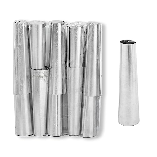 ADGO Mini Kuchenformen Kuchenröhre länge 7 cm Metallröhrenformen zum Backen von Kuchen in Form von Röhren zum Füllen mit verschiedenen Pasten und Cremes Set von 10 Stück (7 cm) von ADGO