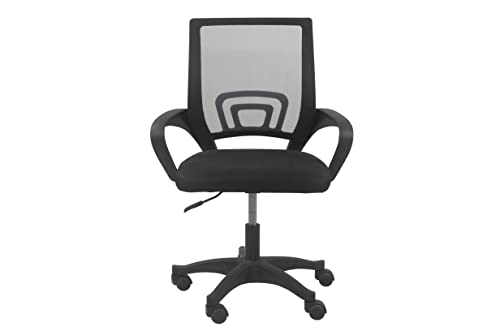 ADGO Moris Gaming Stuhl mit Armlehnen für Kinder und Jugendliche, Computerstuhl auf Rollen, Gamingstuhl, Schreibtischstuhl, Bürostuhl, Gamer Ergonomischer, Konferenz Arbeits, Drehstuhl (Schwarz) von ADGO