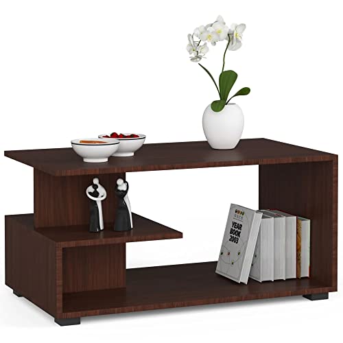 ADGO PIN Moderner Couchtisch aus Holz für Wohnzimmer Büro Flur 90 x 45 x 51 cm (Wenge) von ADGO