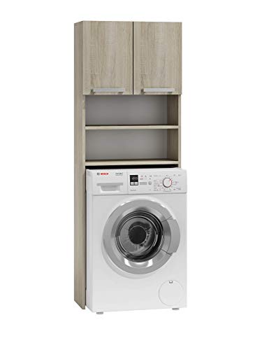 ADGO Pola Schrank für Waschmaschine Sonoma Regal über Waschmaschine Waschmaschinen Schrank Waschraum möbel Washing Machine Shelf Schrank für Badezimmer Waschmaschinenüberbau Badezimmerschrank von ADGO