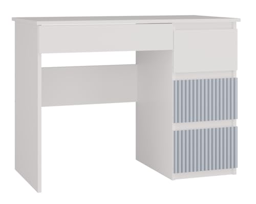 ADGO - Schreibtisch Blau - Schreibtisch Mijas Arteso mit Schubladen - Computertisch mit Stauraum - für Kinderzimmer, Jugendzimmer, Home Office - 98x51x76cm - Rechts ADGO - Schreibtisch Blau - Schreibtisch Mijas Arteso mit Schubladen - Computertisch mit Stauraum - für Kinderzimmer, Jugendzimmer, Home Office - 98x51x76cm - Rechts von ADGO