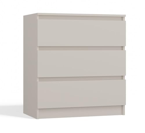 ADGO TOPESHOP - Kommode mit Schubladen - Sideboard Wohnzimmer Malwa - für Schlafzimmer, Kinderzimmer, Jugendzimmer, Flur - Geräumige 3 Schubladen - Kaschmir - 70x40x75cm von ADGO