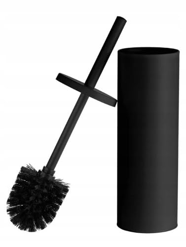 ADGO WC-Bürste Set Toilettenbürsten Robuste Klobürste geschlossen in universeller Schwarzoptik Toilet Brush Breite: 97 mm Höhe: 380 mm Stahl, Kunststoff von ADGO