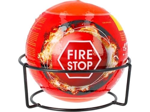 Feuerkugel - Feuerlöscher ABC - Feuerlöscher Auto - Feuerwehr Zubehör - Feuerlöscher 0,5kg - Feuerlöscher klein 13x13x13 cm mit Feuerlöscher Halterung - Automatische Reaktionszeit 3-5 Sekunden von ADGO