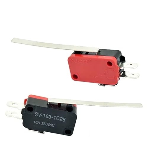16A 250VAC Momentary Reise Endschalter 1NO1NC 3pin Hebel Roller V-15 V-151 V-152 V-153 V-154 V-155 1Pcs(V-152-1C25) von ADGVECNF