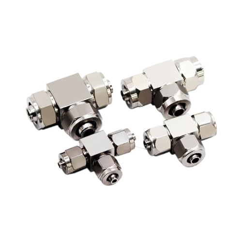 304 Edelstahl Quick-Twist Lock Female Schnalle 3-Wege-Luftrohr durch gemeinsame Partition PE 12mm 1Pcs(PE12) von ADGVECNF