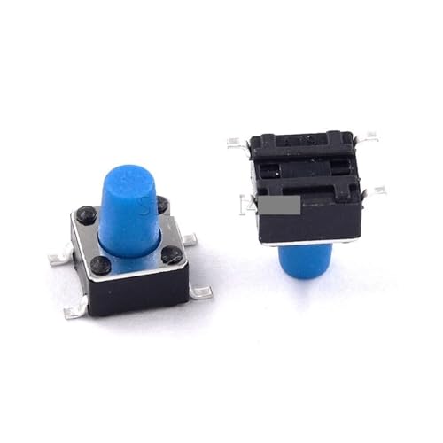 6x6mm Taktile Takt Mini Push Button Switch 4pin 6x6x4.3/5/6/7,3-12 MM 6 * 6 * 4,3 MM 5MM 6MM 7MM 8MM - 12MM 2Pcs(Pink) von ADGVECNF