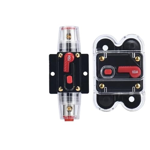 Auto Lkw Batterie Circuit Breaker Self-recovery DC12V 24V 50A-150A Auto Audio Sicherung Halter 1Pcs(A2 type,40A) von ADGVECNF