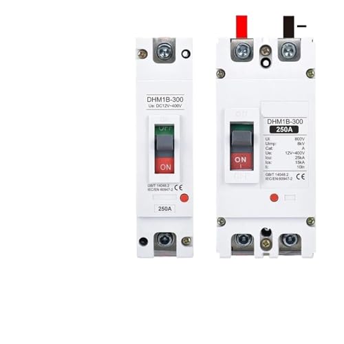 DC 12V-72V MCCB 250A Kompakt-Leistungsschalter Batterie 100A-400A Lade Pile Protector 1Pcs(2P,100A) von ADGVECNF