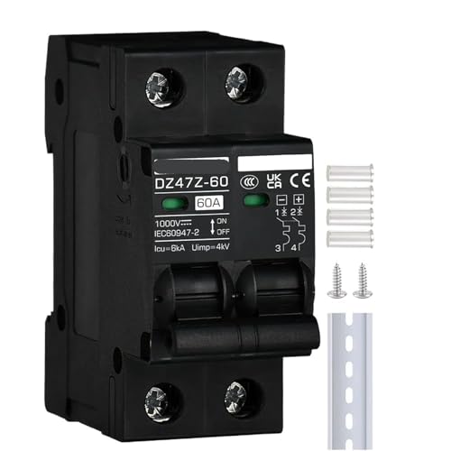 DC1000V MCB Solar DC Circuit Breaker Schutz Trennen Schalter 25A-60A Batterie Protector 1Pcs(30A) von ADGVECNF