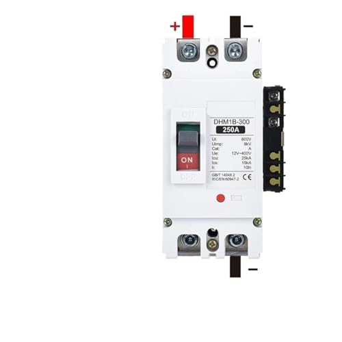 DC12V 24V 48V MCCB Circuit Breaker Batterie Mit Release 100A 400A 600A Protector 1Pcs(2P-DC24V release,600A) von ADGVECNF