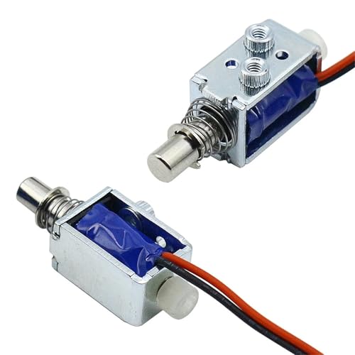DC5v12v Kleiner Push-Pull-Elektromagnet Mini Elektronisches Riegelschloss Solenoid Elektrische Steuerung Türschloss Elektroschloss 1St(DC5V) von ADGVECNF
