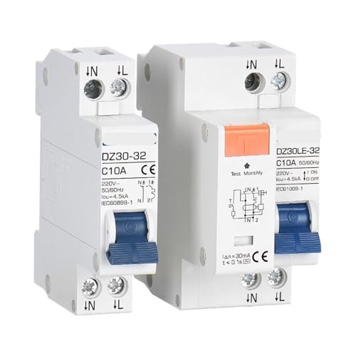 DZ30 DPN MCB Circuit Breaker AC220V 6A-32A Luft Schalter Schaltung Überlast Schutz 1Pcs(25A) von ADGVECNF