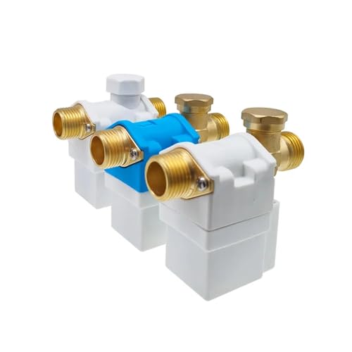 G1/2 Zoll DN15 Einlassventil 12VDC Normal Geschlossen Pilot T Typ Blass 24V 220VAC Solarwarmwasserbereiter Magnetventil 1St(Unidentified,A02 DC 24V) von ADGVECNF