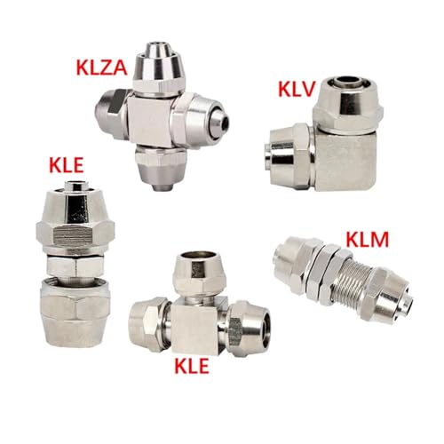 KLV KLE KLZA KLU Kupferlegierung Pneumatische Fitting Air Schnellverbinder for Schlauch 4 6 8 10 12 14 16 MM 1 Stücke(KLZA,12MM) von ADGVECNF