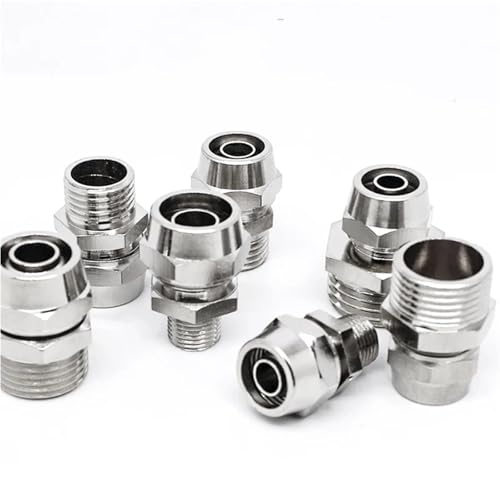 Kupferlegierung 1/8 1/4 3/8 1/2 Zoll Gewinde (PT) Trachea Schnellverbinder 4 6 8 10 12mm 1Pcs(8-03) von ADGVECNF